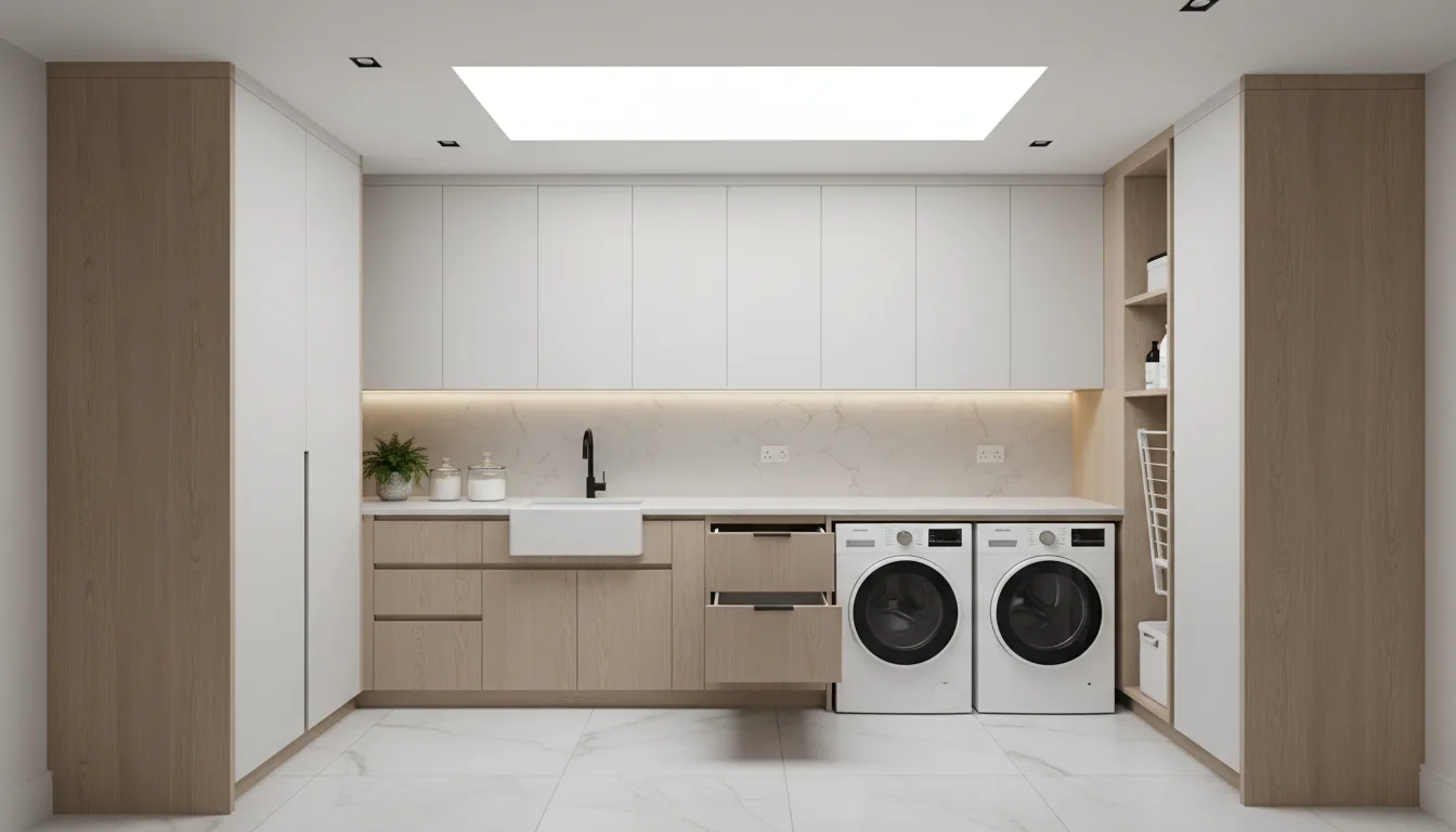 Custom laundry joinery in Sydney